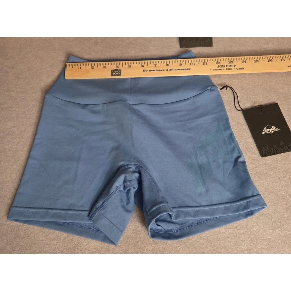 CIVIL REGIME No Tomorrow Women's Sz S Blue Sports Bra Shorts 2 Piece Set NWT